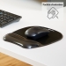 Tapis souris Fellowes Crystal Gel Handgelenkauflage, Black