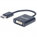 Manhattan MANHATTAN DisplayPort 1.2a - DVI(24+1) St/Bu Black 23cm