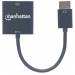 Manhattan MANHATTAN DisplayPort 1.2a - DVI(24+1) St/Bu Black 23cm