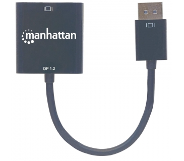 Adaptateur Ecran Manhattan MANHATTAN DisplayPort 1.2a - DVI(24+1) St/Bu Black 23cm