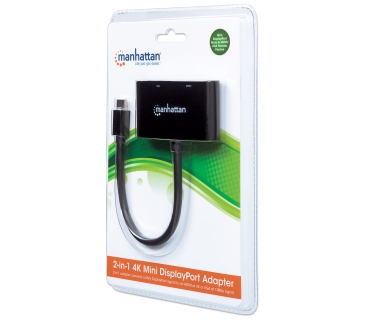 Adaptateur Ecran Manhattan Manhattan 2-in-1 Mini-DisplayPort-Adapter HDMI/VGA-Buchse 4K