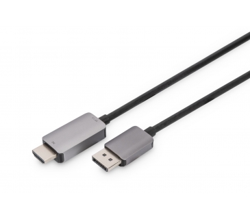 Adaptateur Ecran Digitus DisplayPort Adapterkabel DP auf HDMI A 1,8m Black