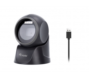 Code barre Equip Barcode Omni-Direktional Laser Cable USB 1D2D Black - Equip