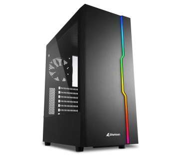 Boîtier Sharkoon RBG ATX Midi Tower Black 40,0x19,0x45,6cm