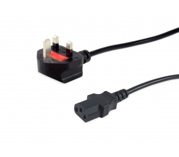Multiprise IEC-Stromkabel UK-BS1363 - C13 5m St/Bu Black - Equip
