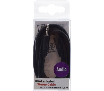 Code barre 2GO 2GO AUX Stereo-Audio-Kabel - Black - 150cm