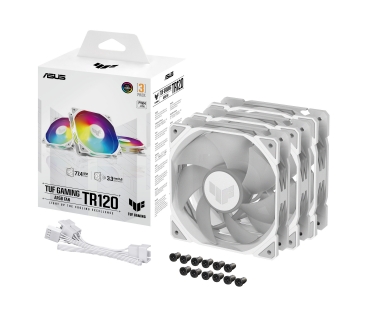 Ventilateurs Boîtier Asus TUF GAMING TR120 FAN ARGB WHITE 3IN1 - Asus