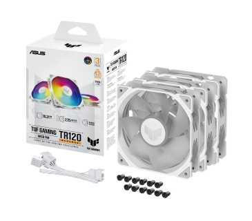 Ventilateurs Boîtier Asus TUF GAMING TR120 FAN ARGB REVERSE WHITE 3IN1 - Asus