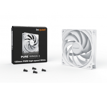 Ventilateurs Boîtier Be Quiet  Cooler 120*120*25 Pure Wings 3 White PWM highspeed - Be Quiet