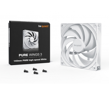Ventilateurs Boîtier Be Quiet  Cooler 140*140*25 Pure Wings 3 White PWM highspeed - Be Quiet