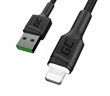 Charger GreenCell USB Lightning (ST - ST) 1,2m GreenCell Backlight White LED Black