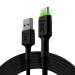GreenCell USB-A to USB-C (ST - ST) 2m GreenCell Backlight Green LED Black