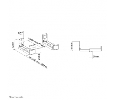 Fixation TFT LCD TV NewStar Neomounts by Newstar Soundbar Wall Mount - Newstar