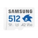 Sonic microSD Memory Card 512GB UHS-I U3 Full HD 4K UHD 180MB/s Read 130MB/s Write For Handheld Consoles incl. SD-Adapter