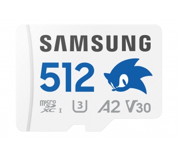 Carte Mémoire Sonic microSD Memory Card 512GB UHS-I U3 Full HD 4K UHD 180MB/s Read 130MB/s Write For Handheld Consoles incl. SD-Adapter