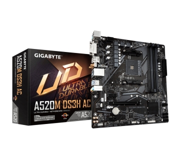 Carte Mère Gigabyte Gigabyte A520M DS3H AC (A520,AM4,mATX,DDR4)