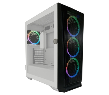 Boîtier LC-POWER Midi Gaming 805BW-ON Holo-1_X Hartglas