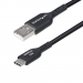 STARTECH.COM 2m 6.6ft USB-A to USB-C Charging Cable Charge & Sync 3A USB 2.0 TPE Jacket Black USB Charging Cord
