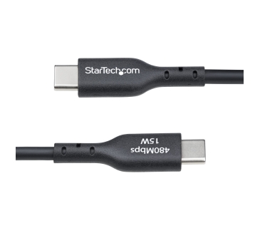 Câble USB STARTECH.COM 2m 6.6ft USB-A to USB-C Charging Cable Charge & Sync 3A USB 2.0 TPE Jacket Black USB Charging Cord