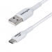 STARTECH.COM 2m 6.6ft USB-A to USB-C Charging Cable Charge & Sync 3A USB 2.0 TPE Jacket White USB Charging Cord