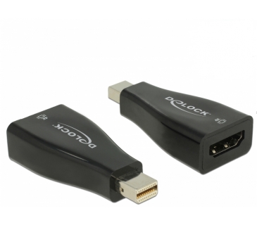 Adaptateur Ecran Delock DELOCK mini DP 1.2 St -> HDMI Bu 4K Passiv Black