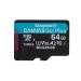 KINGSTON 64GB microSDXC Canvas Go Plus Gen4 200MB/s A2 U3 V30 Card + Adapter