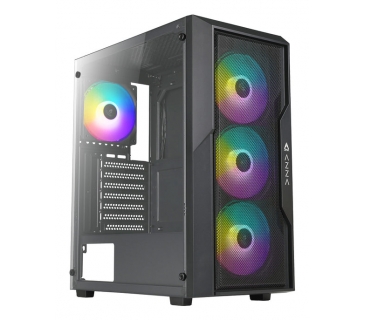 Boîtier Azza AZZA Fighter 290 Miditower black 4xARGB LÃ¼fter