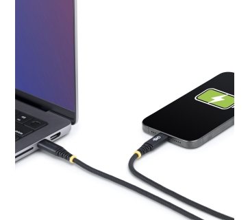 Câble USB STARTECH.COM 1m 3.3ft USB-C Charging Cable 240W 5A PD EPR Dual-Layer Silicone/Braided Jacket Laptop Charger Cord USB-IF Certified