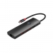 USB-C to HDMI mini dock, RJ45, HDMI 4K@60Hz, 3x USB A 3,2, PD up to 100W, with one click video shut-off function