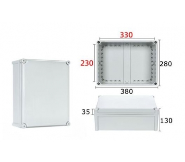 Armoires Serveur Lanview IP67 Rated Access Point Enclosure 380*280*130MM,  plastic plate