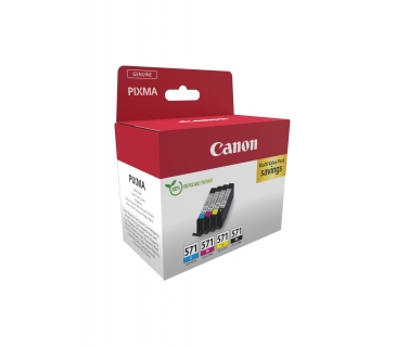 Cartouche d encre Canon CLI-571 Ink Cartridge C/M/Y/BK MULTI BL w/o SEC - Canon