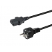 Equip Netzkabel Anschl, C18 -> Schukon, 1,80m 180°gew, sw