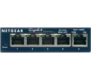 Hub Switch Netgear GS105GE,PS,Switch 5P,1000Mbps,Copper - Netgear