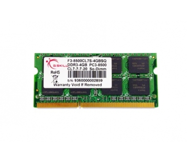 Mémoire pour portable G.Skill SO DDR3 4GB PC1066 CL7 G.Skill 4GBSQ - G.Skill