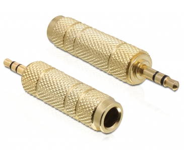 Adaptateur Audio Video Audio Adapter 6.3 -> 3.5mm stereo St/Bu gold - Delock