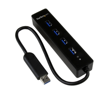 HUB Adapter USB / A / C Multi 4 Port Portable SuperSpeed USB 3.0 Hub with Built-in Cable - Startech