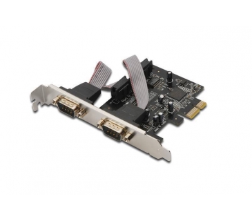 Controlleur Digitus PCI Expr Card 2x D-Sub9 seriell Ports + LowProfile retai