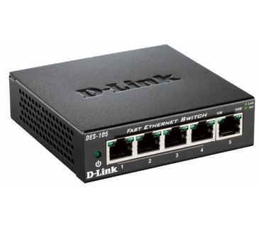 Hub Switch D-Link Switch/5xF+ENet RJ45 ext PSU - D-Link