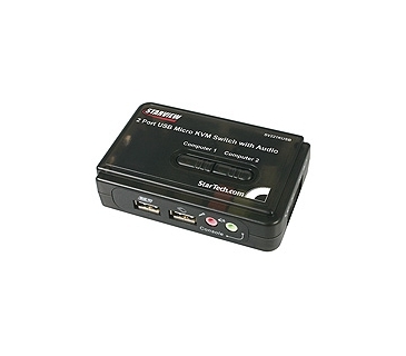Switch KVM 2 PORT MINI USB KVM KIT W/ CABLES AND AUDIO SWITCHING UK - Startech