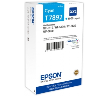 Cartouche d encre Epson Ink Cart/WF-5xxx Series XXL Cyan - Epson