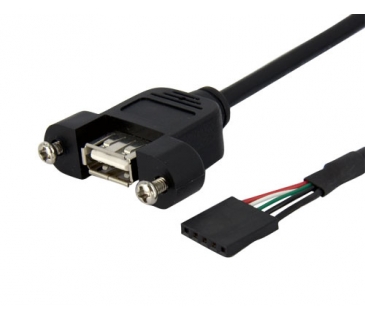 Câble USB 1FT USB 2.0 PANEL MOUNT A TO MOTHERBOARD HEADER CABLE - F/F UK - Startech