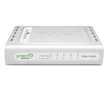 Hub Switch D-Link Switch/5xG+F+ENet RJ45 desktop Green - D-Link