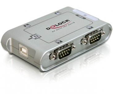 HUB Adapter USB / A / C Multi HubUSB2.0 -> 4x D-Sub9 Ports extern - Delock