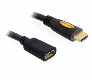 Câble Ecran HDMI-Verl. 1.4Typ A -> Typ A St/Bu 1,00m - Delock