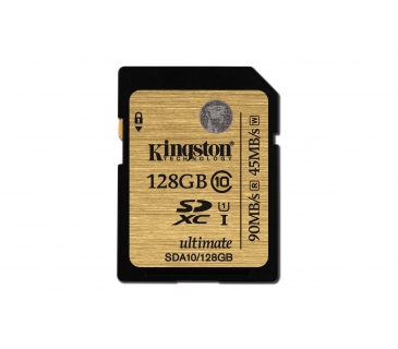 Carte Mémoire 128GB SDXC Class 10 UHS-I Ultimate Flash Card - Kingston