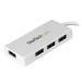 Portable 4 Port SuperSpeed Mini USB 3.0 Hub - White - Startech
