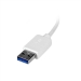 Portable 4 Port SuperSpeed Mini USB 3.0 Hub - White - Startech