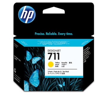 Cartouche d encre HP Ink Cart/711 3-pack 29-ml Yellow - HP