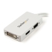 Startech Mini DisplayPort to VGA DVI HDMI Adapter 3 in 1 Mdp Converter Ideal for MacBook Pro MacBook Air Thunderbolt Port to VGA DVI HDMI Video Adapter Converter-White - Startech
