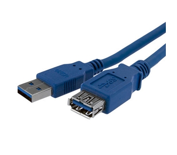 Câble USB 1m Blue SuperSpeed USB 3.0 Extension Cable A to A - M/F - Startech
